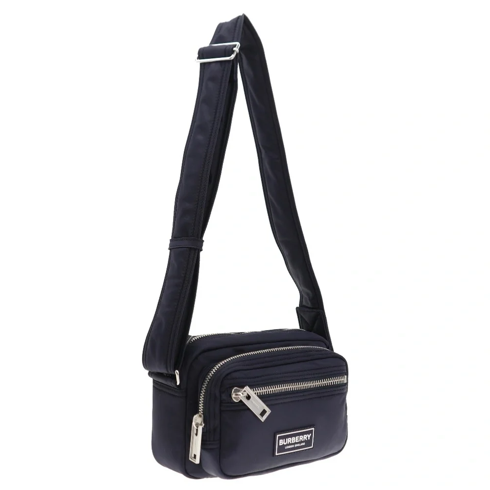 Burberry Warner Camera Crossbody Bag Navy Blue Nylon New